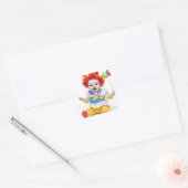 Sticker Carré Baby Clown (Enveloppe)