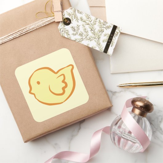 Sticker Carré baby duck (Cadeaux)