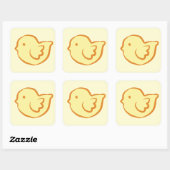 Sticker Carré baby duck (Feuille)