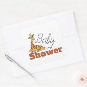 Sticker Carré Baby Giraffe, Baby shower (Enveloppe)
