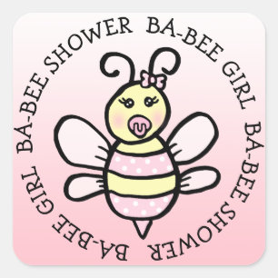 Sticker Carré Baby Girl Ba-Bee Douche