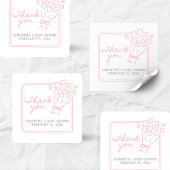 Sticker Carré Baby In Bloom Baby Shower