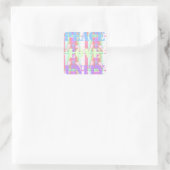 Sticker Carré Baby Kids Peace Love Unity Hakuna Matata design.p (Sac)