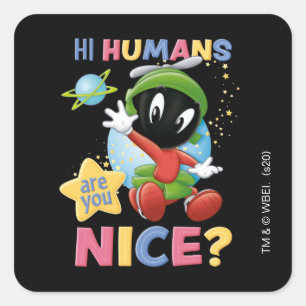 Sticker Carré Baby MARVIN THE MARTIAN™ Hi Humans