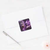 Sticker Carré Baby Purple Dragon (Enveloppe)