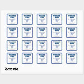 Sticker Carré Baby shower Baby Blue Jean (Feuille)