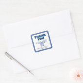 Sticker Carré Baby shower Baby Blue Jean (Enveloppe)