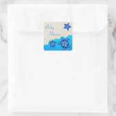 Sticker Carré Baby shower Boy Honu (Sac)