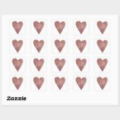 Sticker Carré Baby shower cardiaque Boho (Feuille)