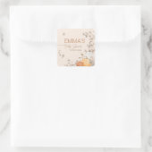 Sticker Carré Baby shower d'automne du Petit Citrouille (Sac)