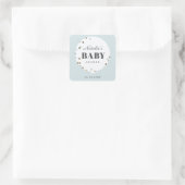 Sticker Carré Baby shower de ballon Confetti (Sac)
