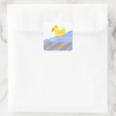 Sticker Carré Baby shower de canard jaune (Sac)