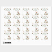 Sticker Carré Baby shower de cerfs de bois (Feuille)