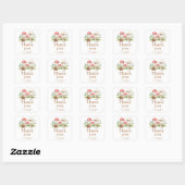 Sticker Carré Baby shower de cerfs de bois (Feuille)