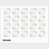 Sticker Carré Baby shower de feuillage Eucalyptus (Feuille)