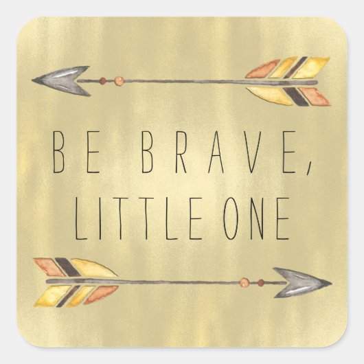 Sticker Carré Baby shower de la flèche tribale (Devant)