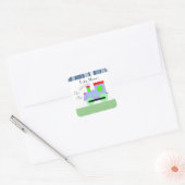 Sticker Carré Baby shower du train Choo Choo (Enveloppe)