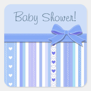 Sticker Carré Baby shower garçon