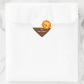 Sticker Carré Baby shower Lion mignon ! (Sac)