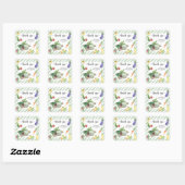 Sticker Carré Baby shower local merci (Feuille)