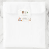 Sticker Carré Baby shower minimal Boho Boy (Sac)