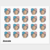 Sticker Carré Baby shower name survey card (Feuille)