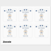 Sticker Carré Baby shower Nautical Baby Boy (Feuille)