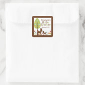 Sticker Carré Baby shower neutre Baby Deer Invitation (Sac)