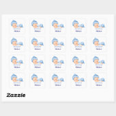 Sticker Carré Baby shower personnalisé (Feuille)