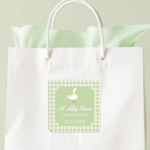 Sticker Carré Baby-Shower Petite Oie