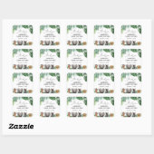 Sticker Carré Baby shower Safari Animaux (Feuille)