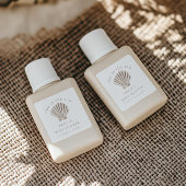 Sticker Carré Baby shower Shell de Merci Boho Beach