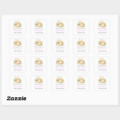 Sticker Carré Baby shower Spring Fox (Feuille)