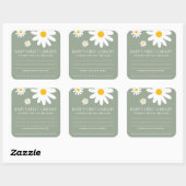 Sticker Carré Baby's first Library Baby Shower  (Feuille)