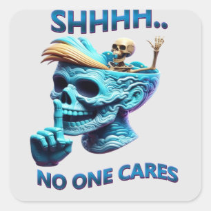 Sticker Carré Bac Graphique Moteur Silent Avec Message Sassy