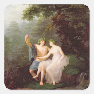 Sticker Carré Bacchus et Ariadne