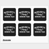 Sticker Carré Bachelorette Party Boire Team (Feuille)