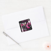 Sticker Carré Bachelorette Party Lipstick Chaussures roses Champ (Enveloppe)