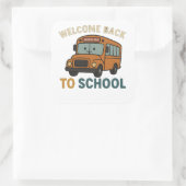 Sticker Carré Back to School – Cute and Funny School  (Sac)