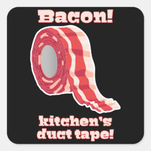 Sticker Carré Bacon !... Bande de canette de cuisine !