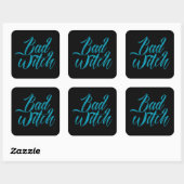 Sticker Carré BAD WITCH drôle halloween (Feuille)