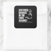Sticker Carré Badass Neuroendocrine Cancer Awareness NET Zebra R (Sac)