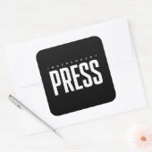 Sticker Carré Badge d'identification de presse indépendant (Enveloppe)
