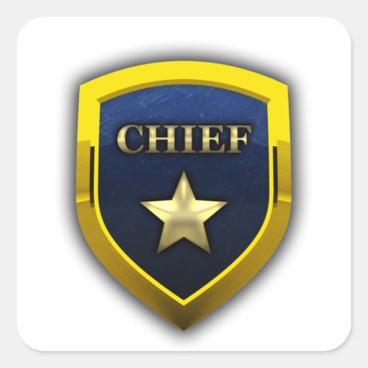 Sticker Carré Badge en chef d'or (Devant)