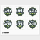 Sticker Carré Badge PRO GAMER Shield (Feuille)