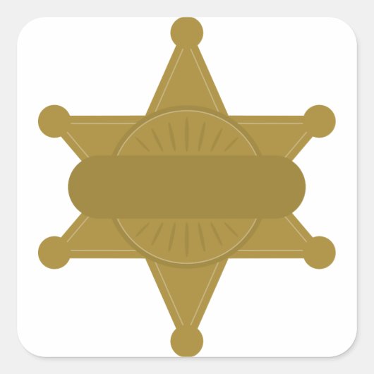 Sticker Carré Badge Sheriff (Devant)