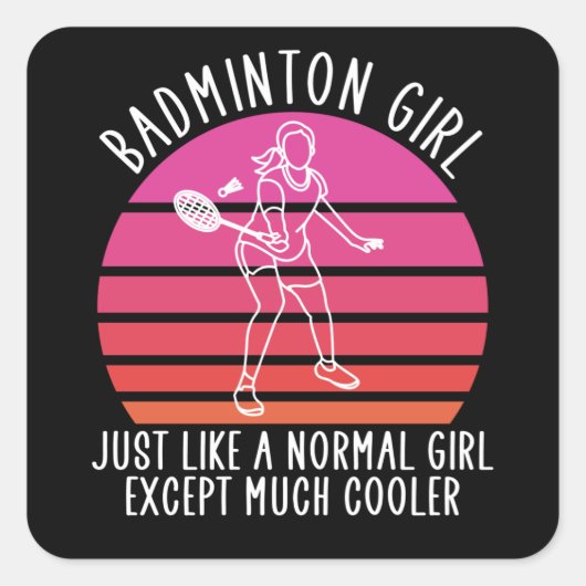 Sticker Carré Badminton (Devant)