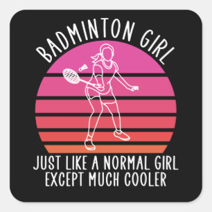 Sticker Carré Badminton
