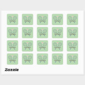 Sticker Carré Badminton Design (Feuille)