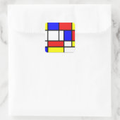 Sticker Carré Baguette d'art, Mondrian, Composition (Sac)